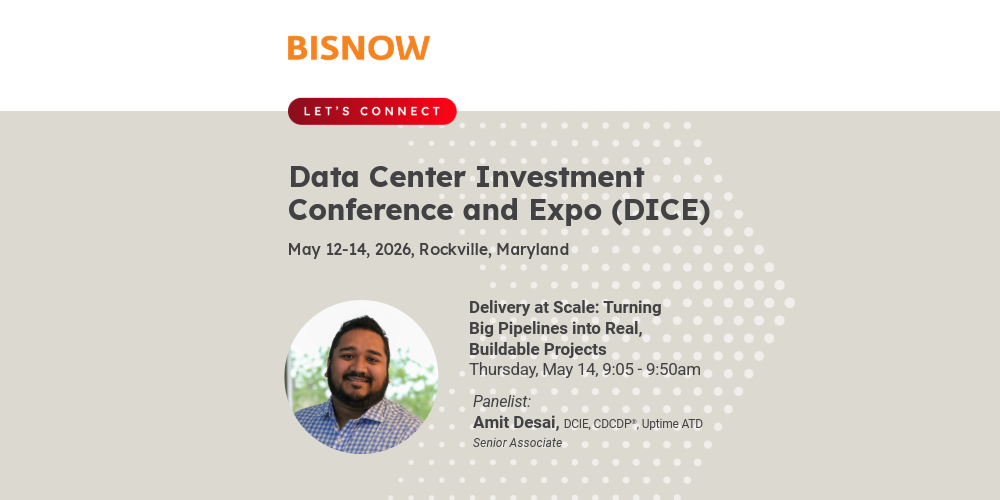 Amit Desai to Present at Bisnow Data Center Investment Conference And Expo (DICE)